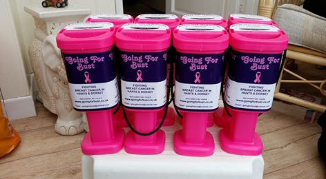 Going for Bust collection boxes